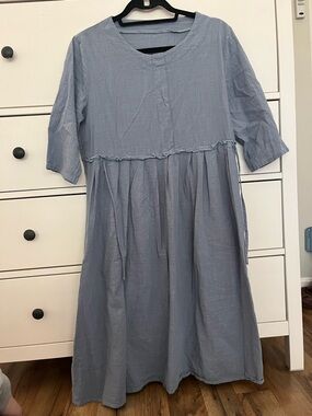 Light Blue Cotton Dress